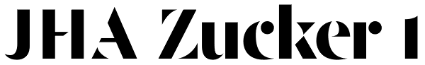 JHA Zucker 1 Font