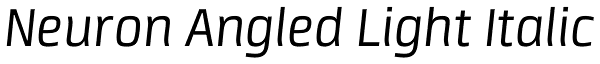 Neuron Angled Light Italic Font