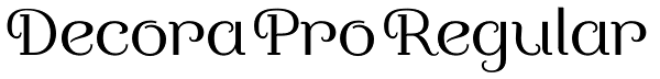 Decora Pro Regular Font