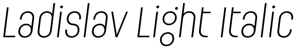 Ladislav Light Italic Font