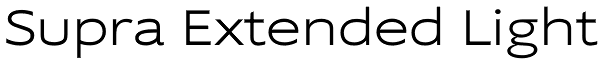 Supra Extended Light Font