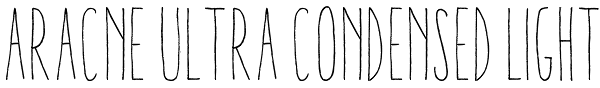 Aracne Ultra Condensed Light Font