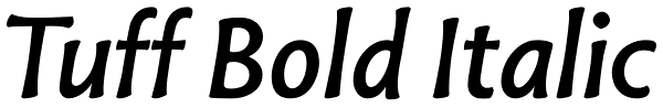 Tuff Bold Italic Font