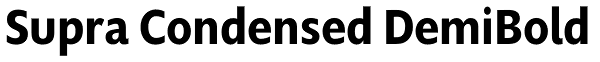 Supra Condensed DemiBold Font