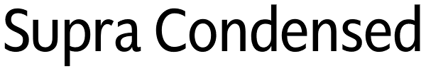 Supra Condensed Font