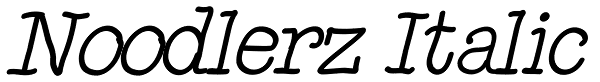 Noodlerz Italic Font