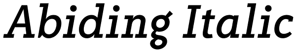 Abiding Italic Font