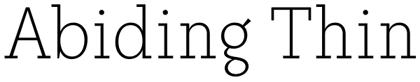 Abiding Thin Font