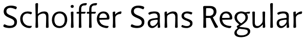 Schoiffer Sans Regular Font