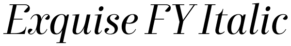 Exquise FY Italic Font