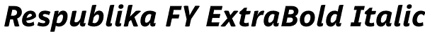 Respublika FY ExtraBold Italic Font