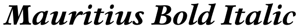 Mauritius Bold Italic Font