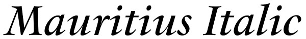 Mauritius Italic Font