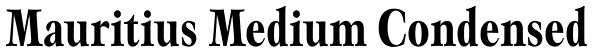 Mauritius Medium Condensed Font