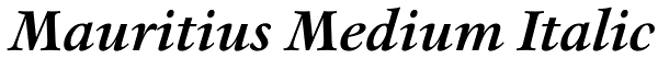 Mauritius Medium Italic Font