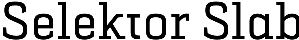 Selektor Slab Font