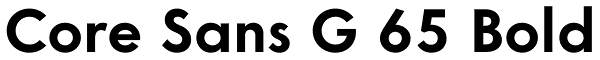 Core Sans G 65 Bold Font