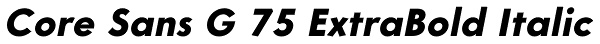 Core Sans G 75 ExtraBold Italic Font