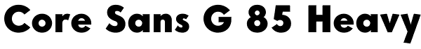 Core Sans G 85 Heavy Font