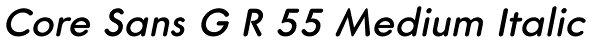 Core Sans G R 55 Medium Italic Font