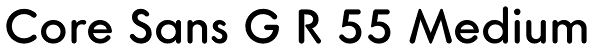 Core Sans G R 55 Medium Font