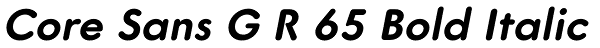 Core Sans G R 65 Bold Italic Font