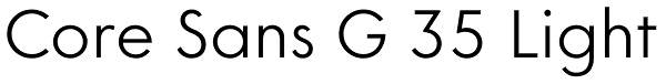 Core Sans G 35 Light Font