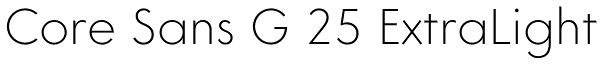 Core Sans G 25 ExtraLight Font