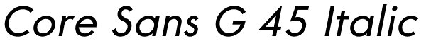 Core Sans G 45 Italic Font