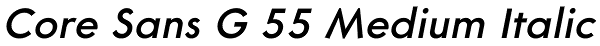 Core Sans G 55 Medium Italic Font