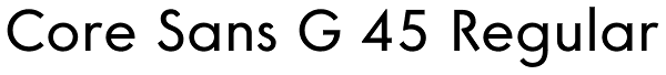 Core Sans G 45 Regular Font