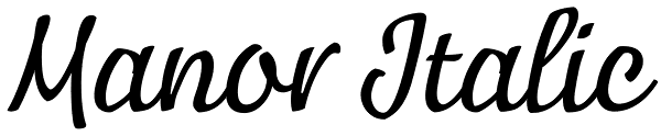 Manor Italic Font