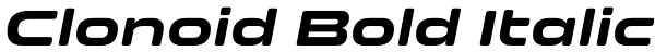 Clonoid Bold Italic Font