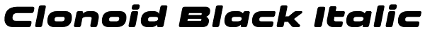 Clonoid Black Italic Font