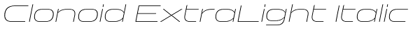 Clonoid ExtraLight Italic Font
