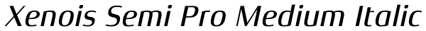 Xenois Semi Pro Medium Italic Font