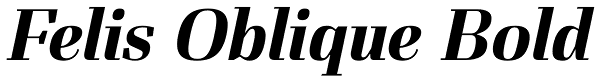 Felis Oblique Bold Font