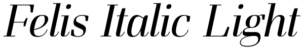 Felis Italic Light Font