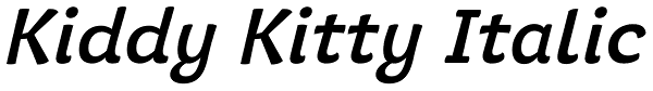 Kiddy Kitty Italic Font