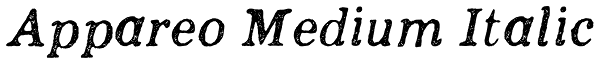 Appareo Medium Italic Font