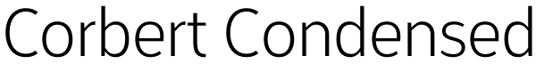 Corbert Condensed Font