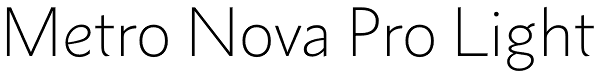 Metro Nova Pro Light Font