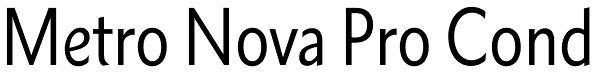 Metro Nova Pro Cond Font