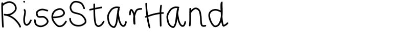 RiseStarHand Font