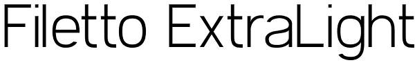 Filetto ExtraLight Font
