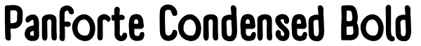 Panforte Condensed Bold Font