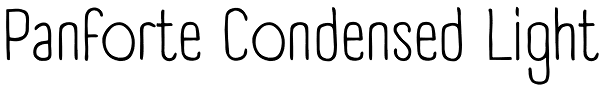 Panforte Condensed Light Font