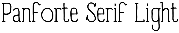 Panforte Serif Light Font