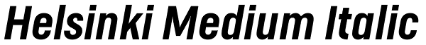 Helsinki Medium Italic Font