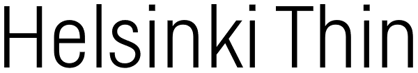 Helsinki Thin Font